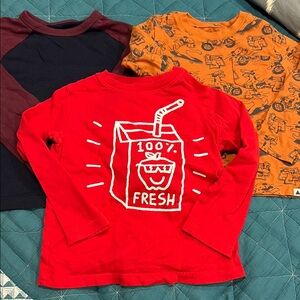 3 Gap Boys Long Sleeve t shirts Size 4T